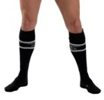 mister b urban football socks with pocket black