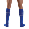 mister b urban football socks with pocket blue 1