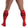 mister b urban football socks with pocket red 1
