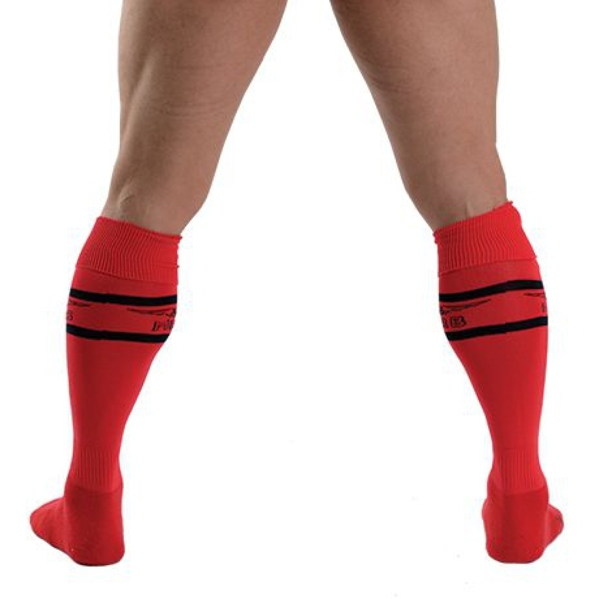 mister b urban football socks with pocket red 1