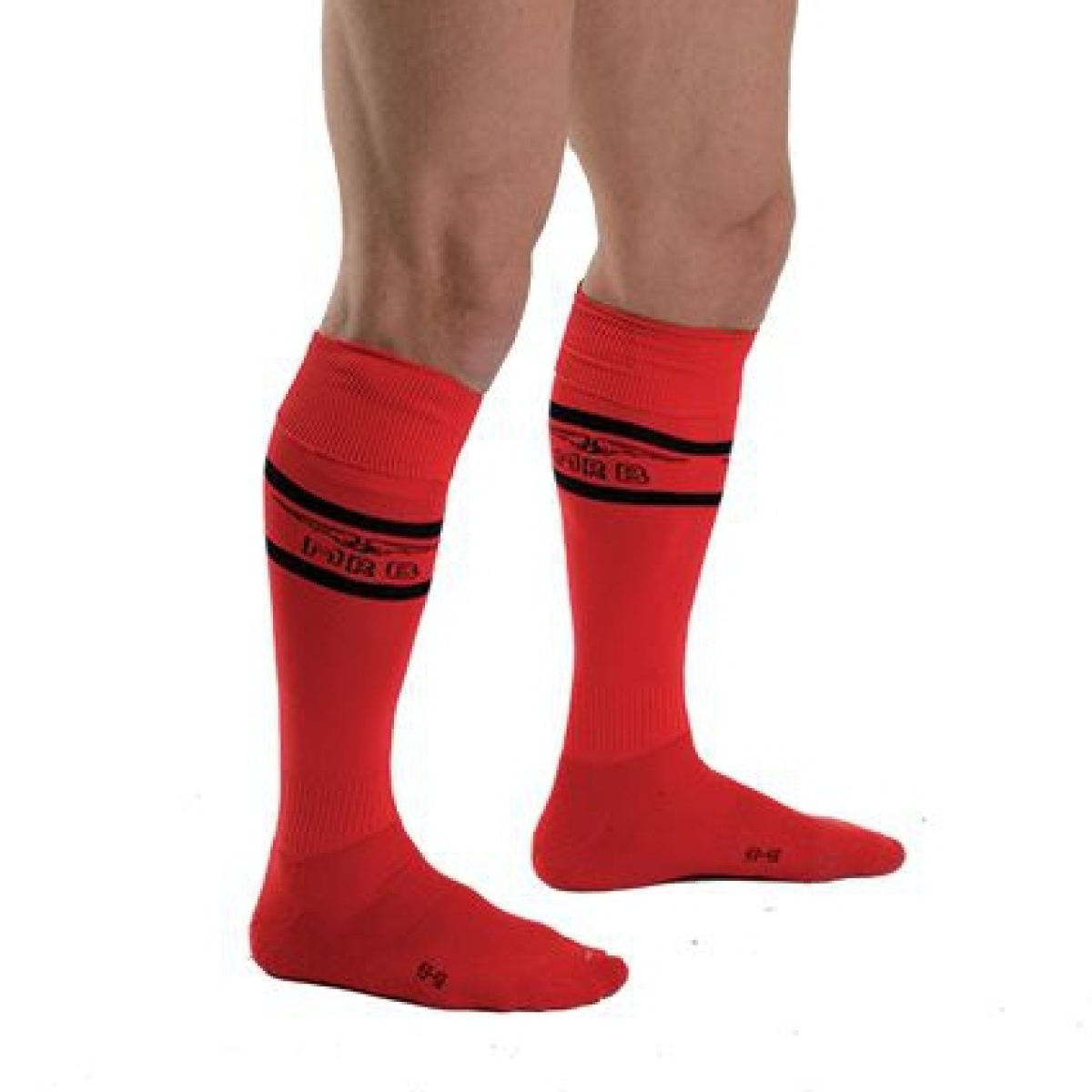 mister b urban football socks with pocket red 2