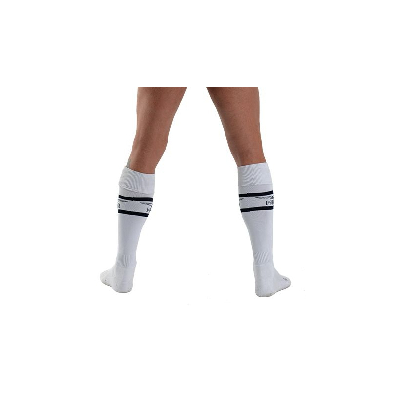 mister b urban football socks with pocket white 1