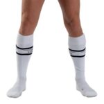 mister b urban football socks with pocket white