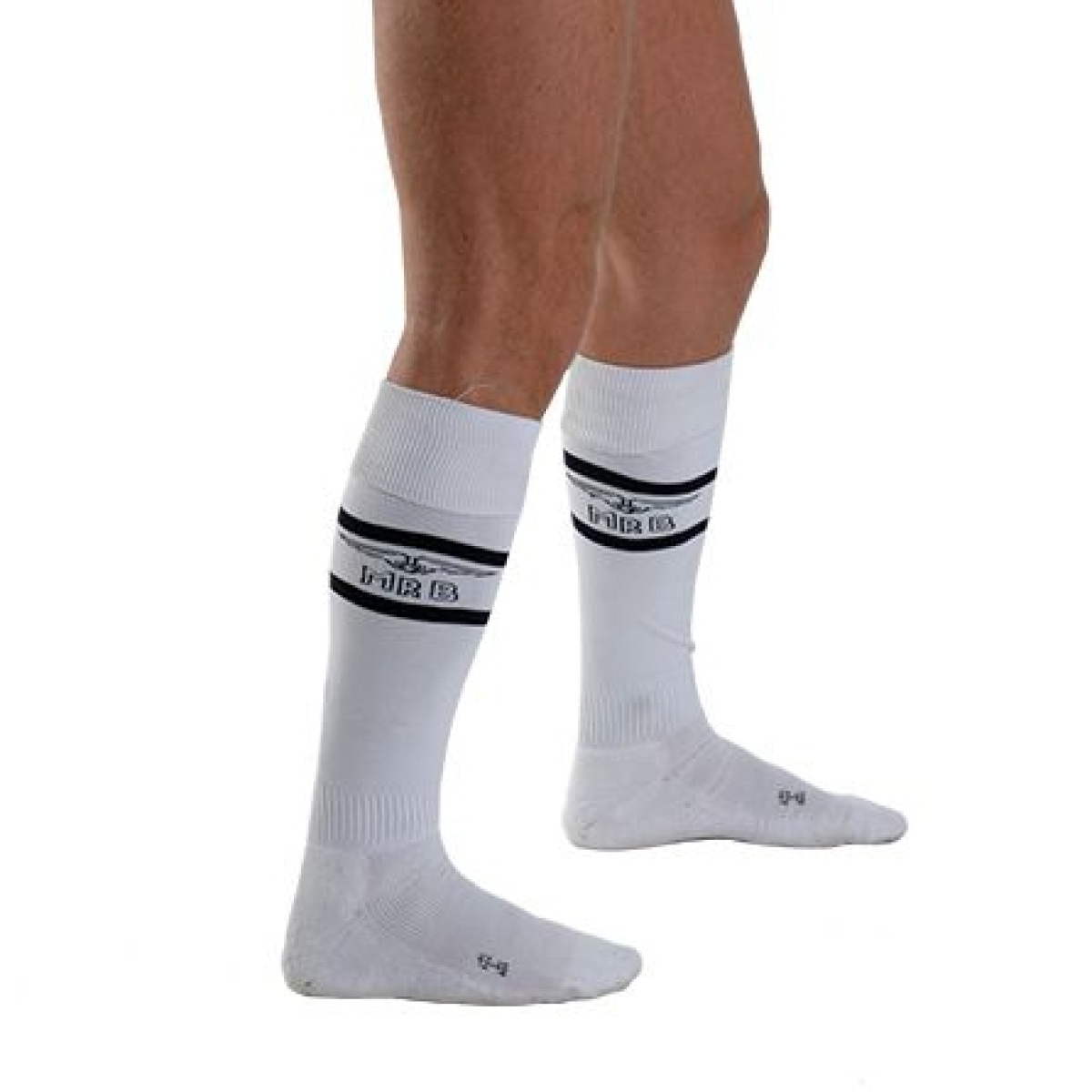 mister b urban football socks with pocket white 2