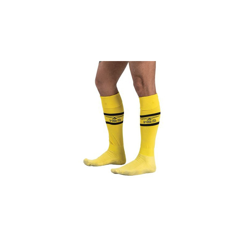 mister b urban football socks with pocket yellow 2