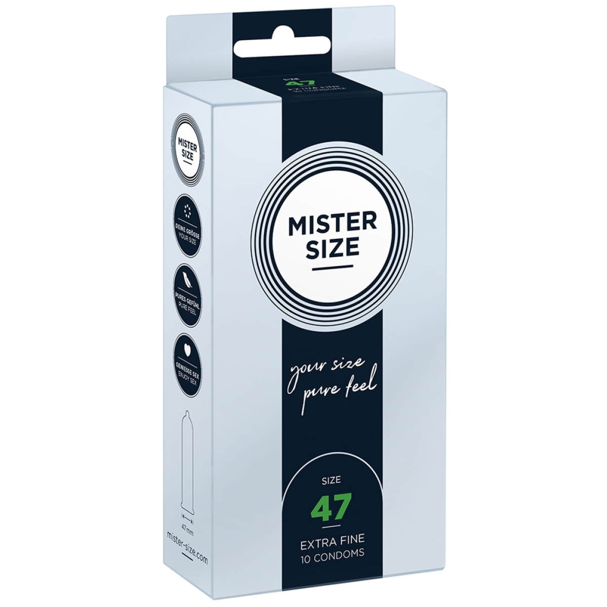 mister size pure feel 47 mm 10 pack