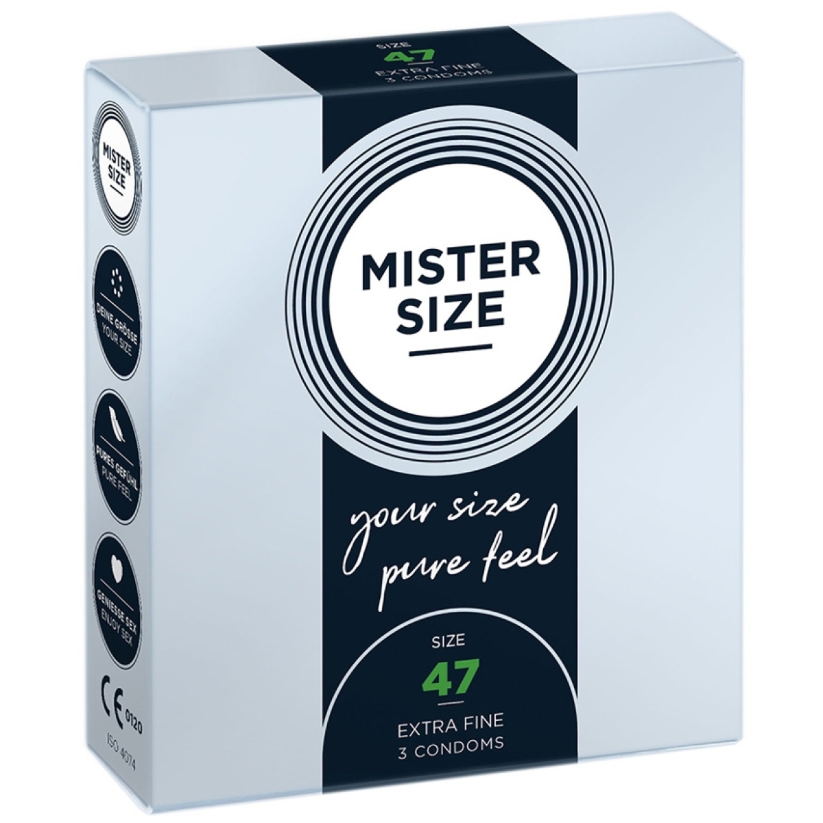 mister size pure feel 47 mm 3 pack