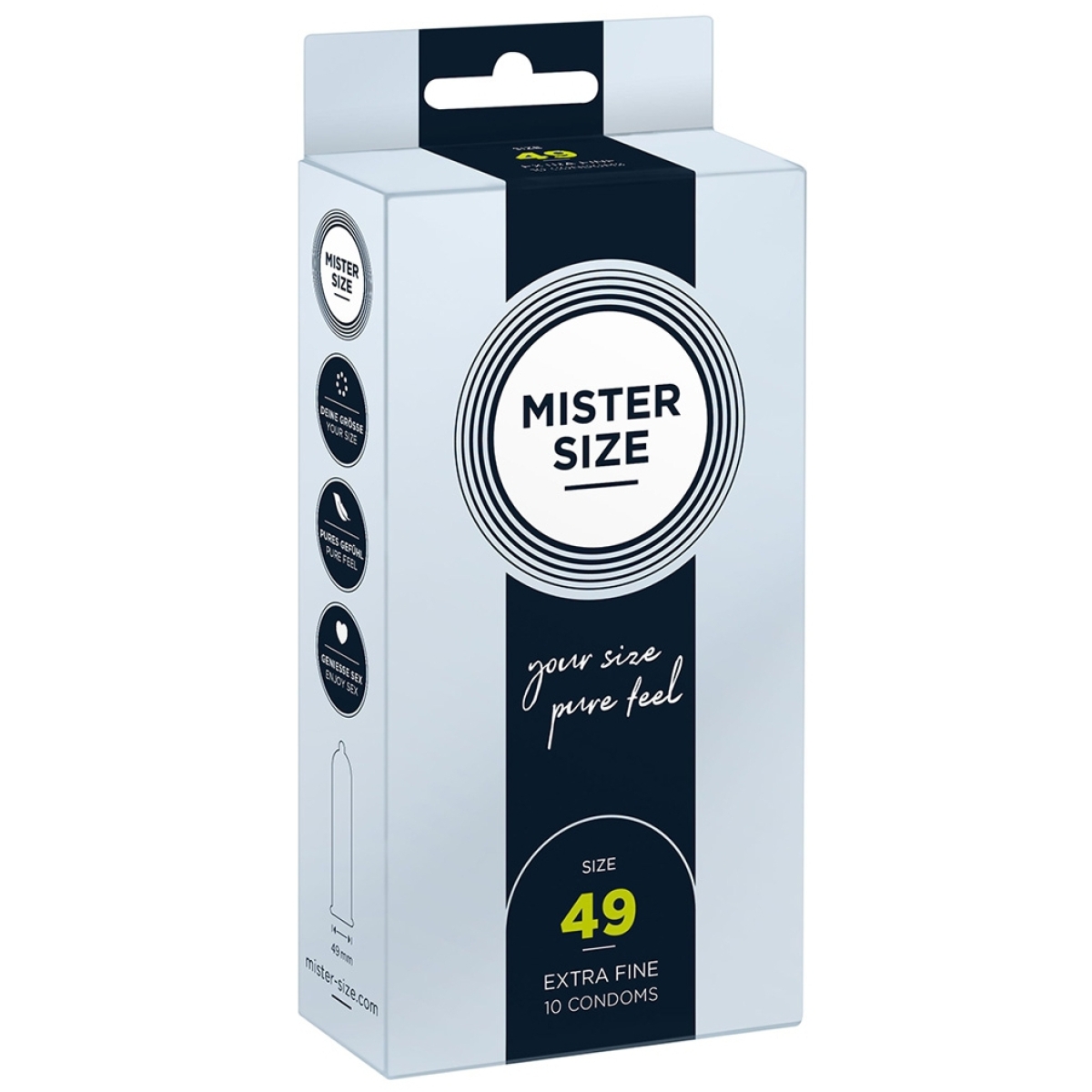mister size pure feel 49 mm 10 pack