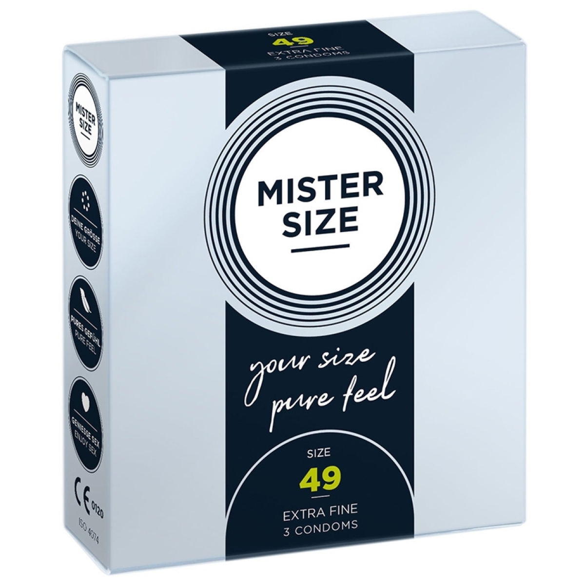 mister size pure feel 49 mm 3 pack
