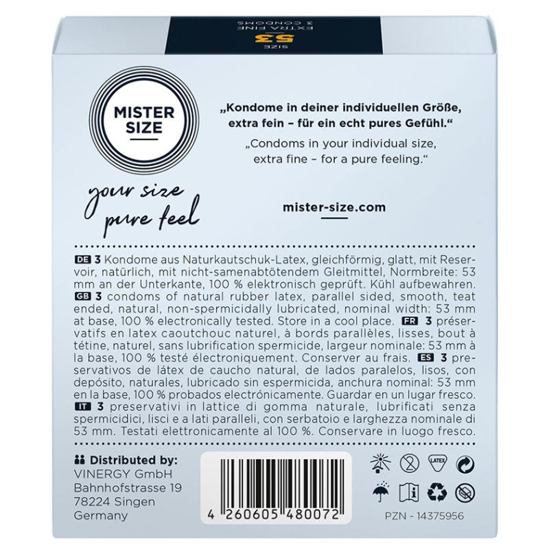 mister size pure feel 53 mm 3 pack 1