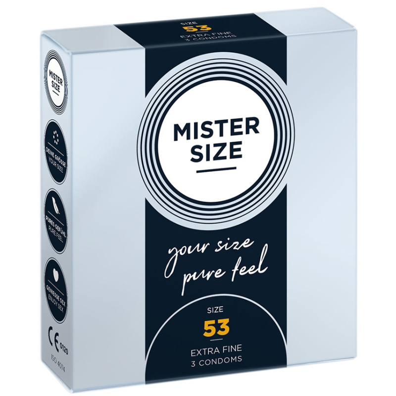mister size pure feel 53 mm 3 pack