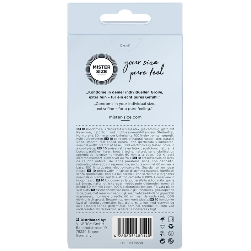 mister size pure feel 60 mm 10 pack 1
