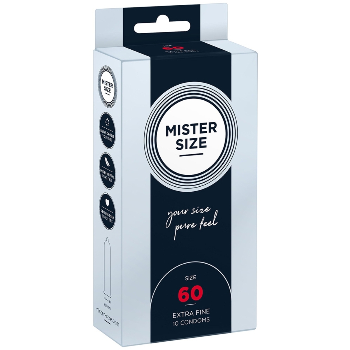 mister size pure feel 60 mm 10 pack