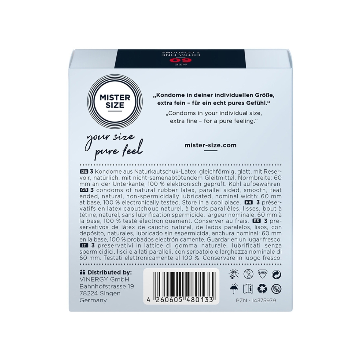 mister size pure feel 60 mm 3 pack 1