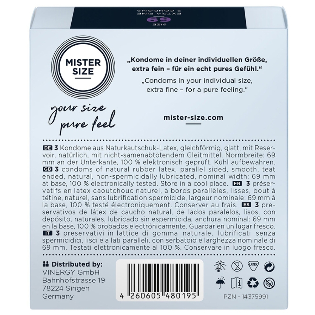 mister size pure feel 69 mm 3 pack 1