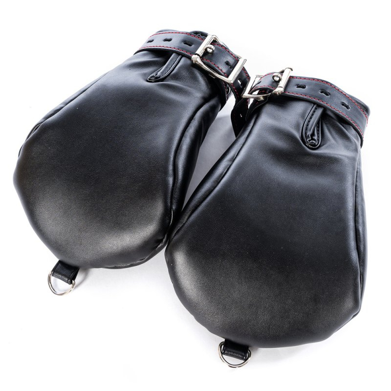 mitaines dog paw noir rouge 1