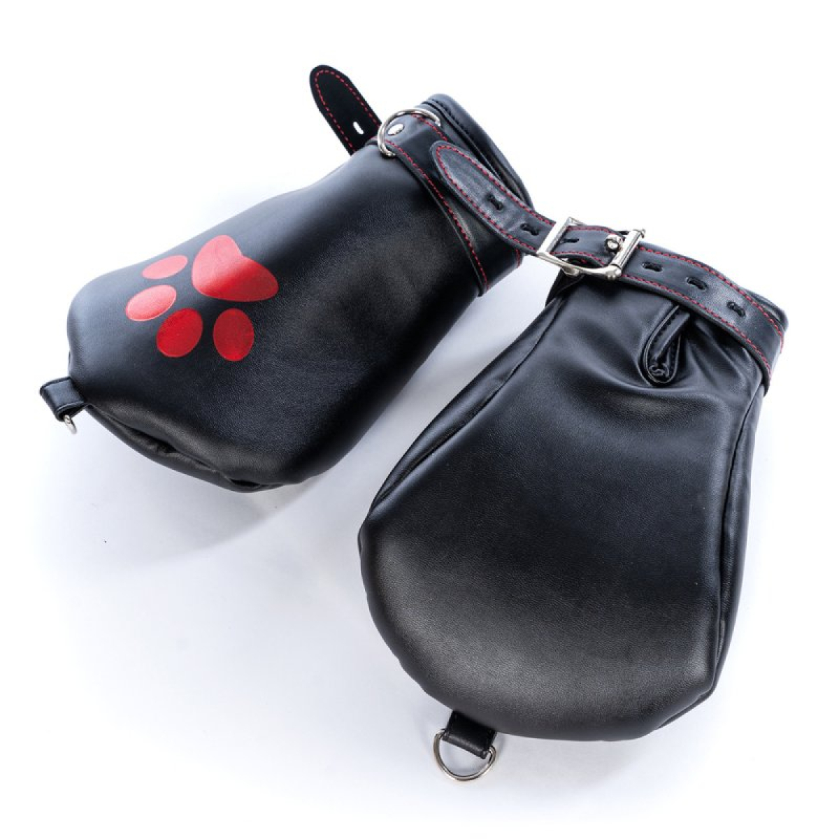 mitaines dog paw noir rouge 3