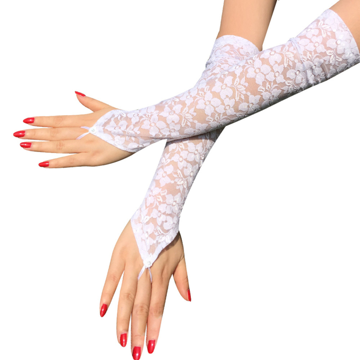 mitaines longues nessa blanches 4
