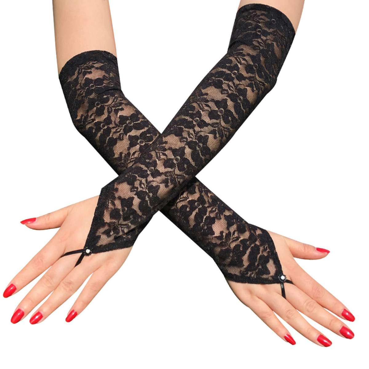 mitaines longues nessa noires 3
