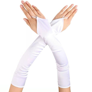 mitaines longues satin gloves blanches 1