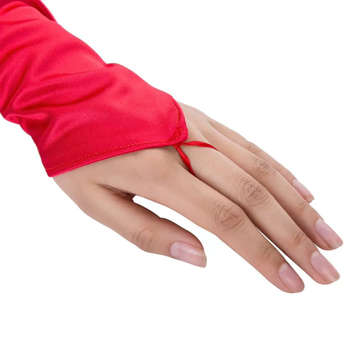 mitaines longues satin gloves rouges 4