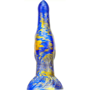 mixed color finger anal dildo blue