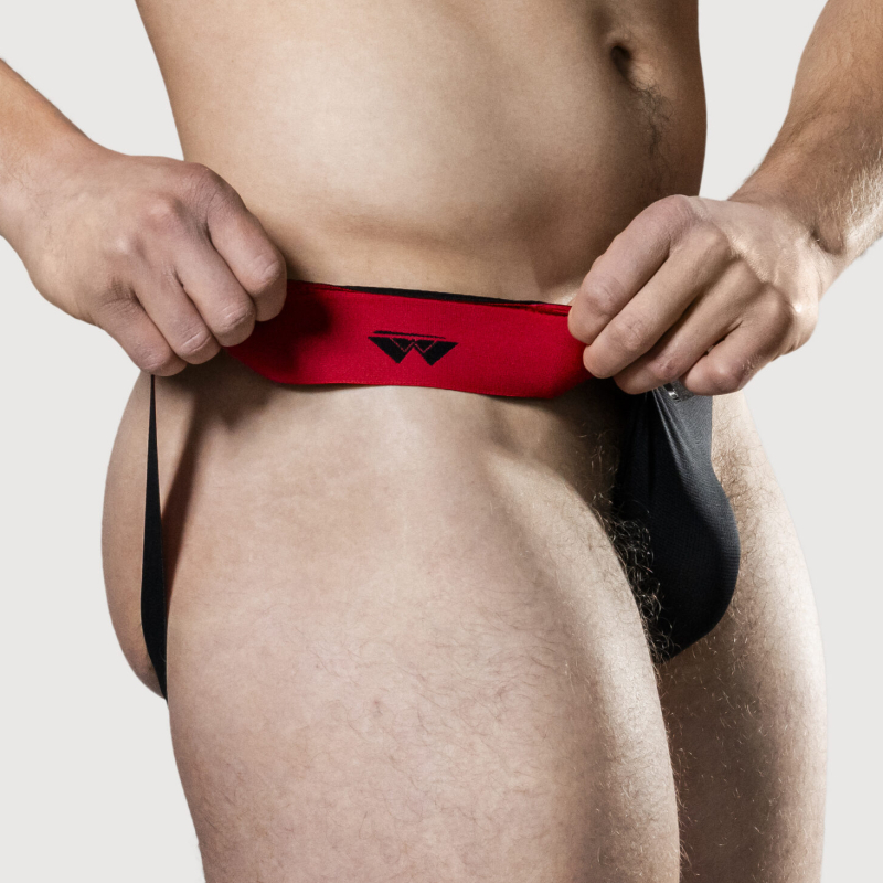 mm reversible jockstrap black red
