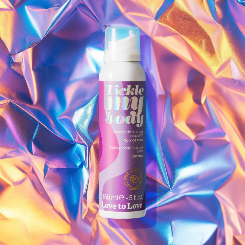 mousse de massage crepitante tickel my body noix de coco 150ml 1