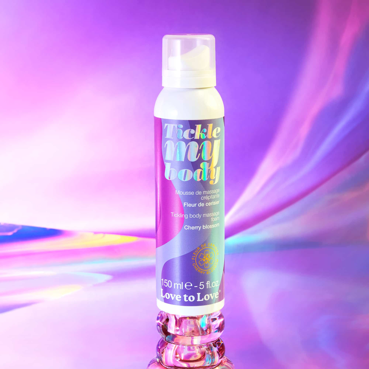 mousse de massage crepitante tickle my body fleur de cerisier 150ml 1