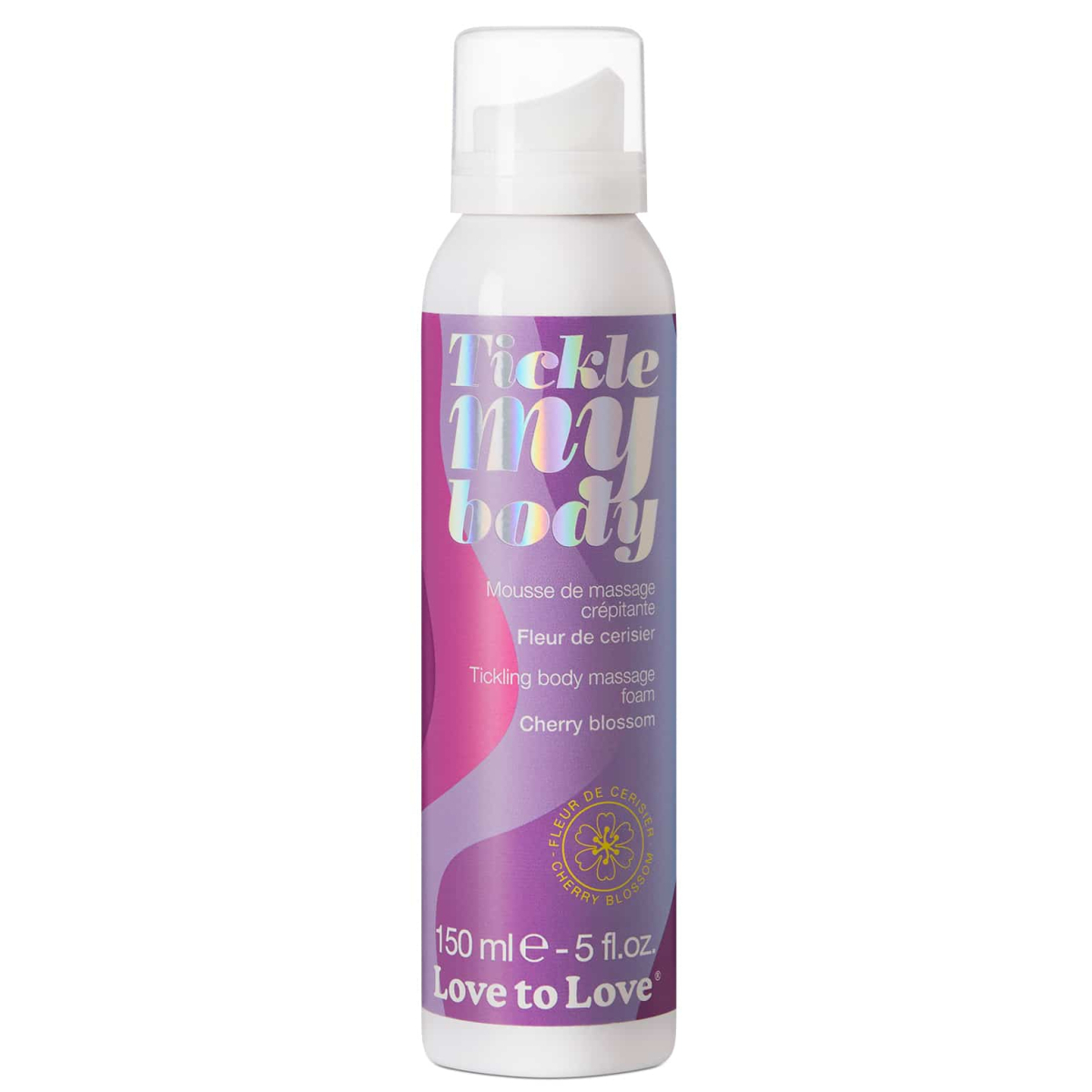 mousse de massage crepitante tickle my body fleur de cerisier 150ml