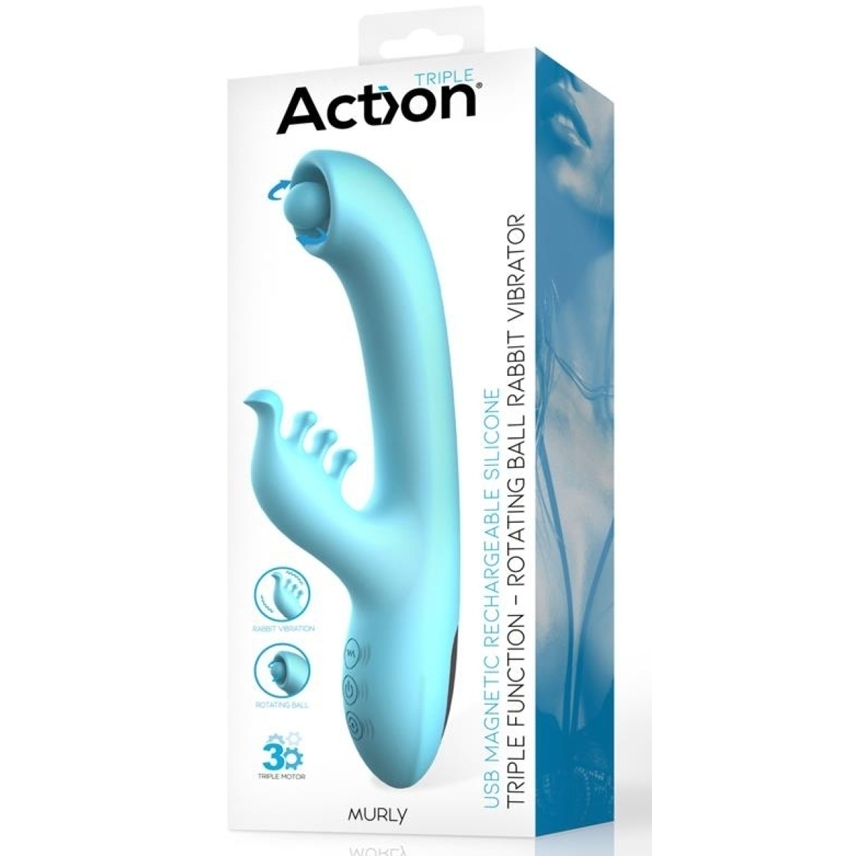 murly soft massaging ball 360 con vibracin doble 3 motores 1