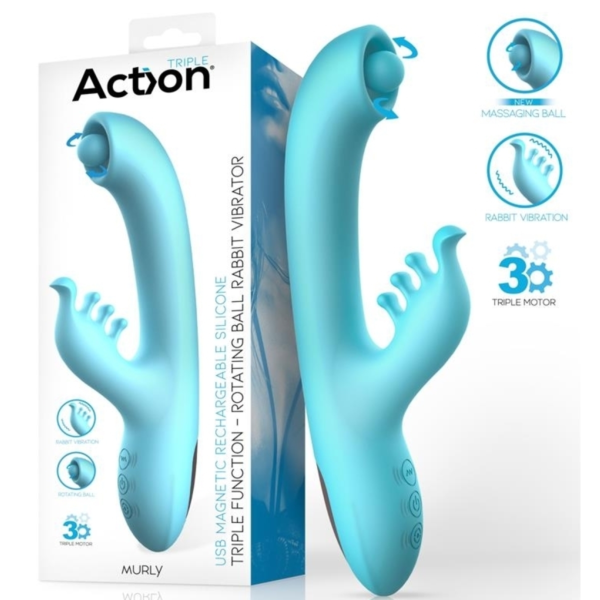 murly soft massaging ball 360 con vibracin doble 3 motores 13