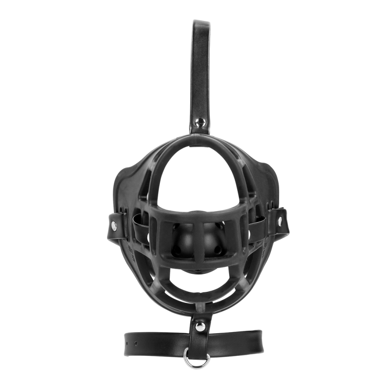 museliere avec baillon boule muzzle gag noire 4
