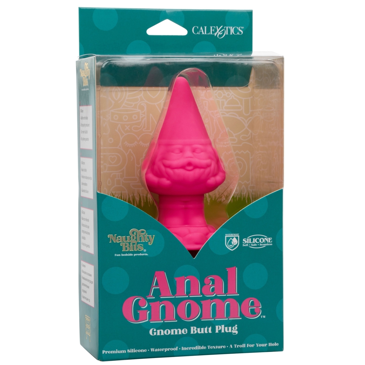 naughty bits anal gnome gnome butt plug pink 1