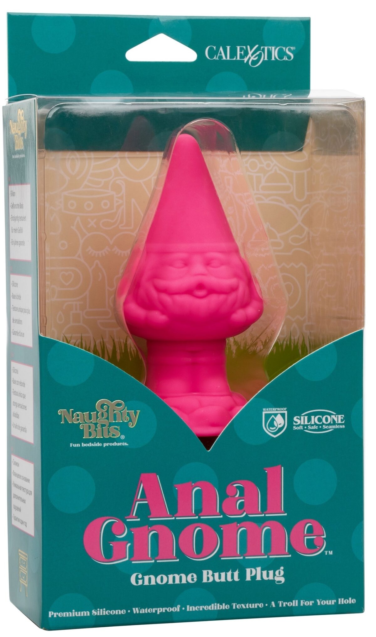 naughty bits anal gnome gnome butt plug pink 1