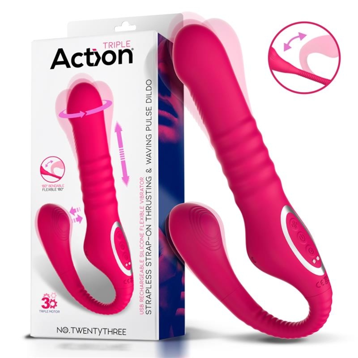 no twentythree double vibe pulsation and thrusting flexible 180 7