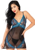 nuisette floral bleu royal 4