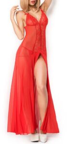 nuisette longue erica rouge 3