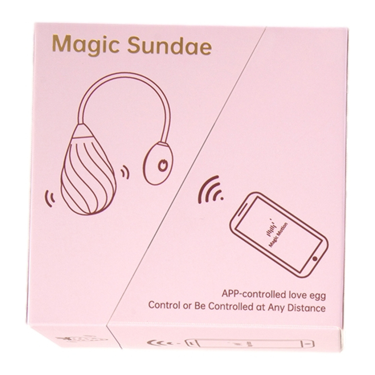 oeuf vibrant connecte magic sundae 6 x 35cm rose 1