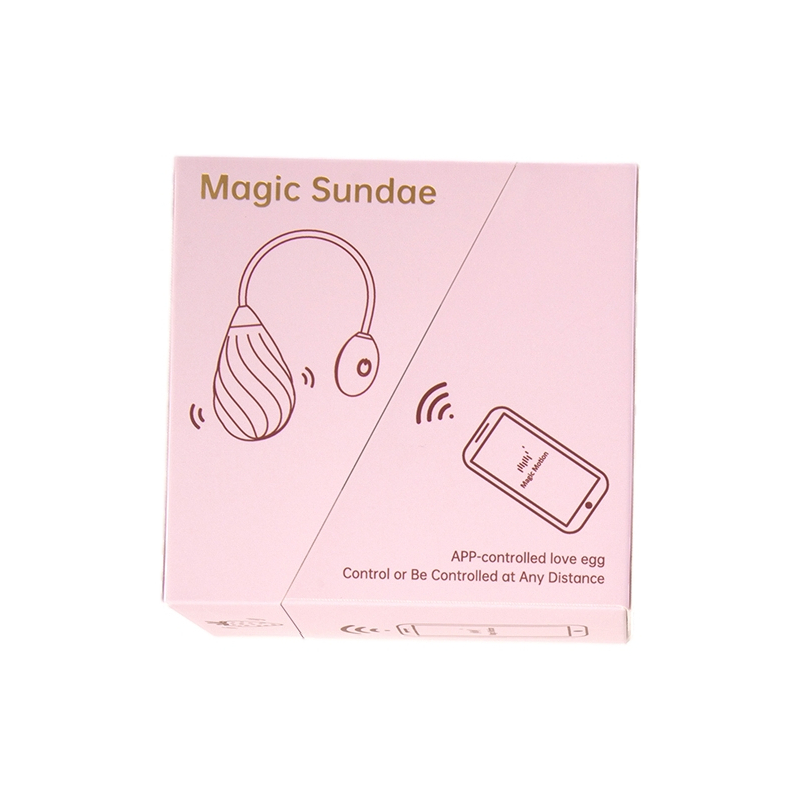 oeuf vibrant connecte magic sundae 6 x 35cm rose 1