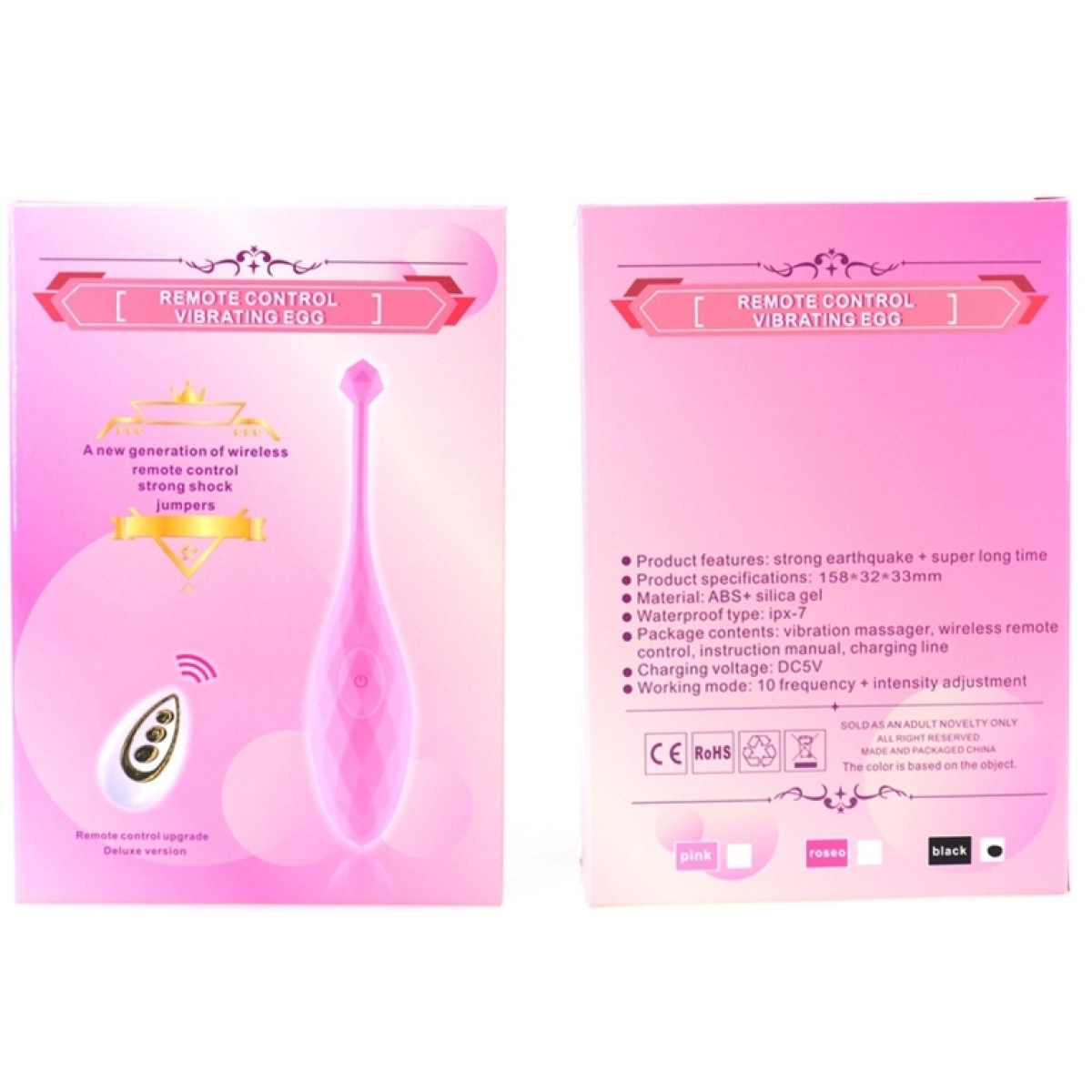 oeuf vibrant diamond sex 9 x 32cm rose 1