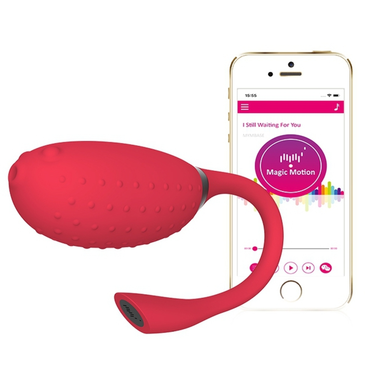 oeuf vibrant fugu controle a distance 7 x 35 cm rouge