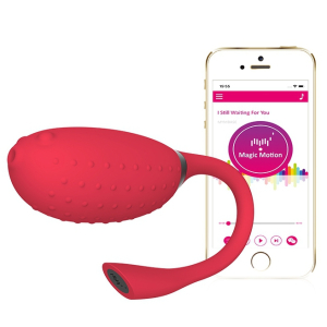 oeuf vibrant fugu controle a distance 7 x 35 cm rouge