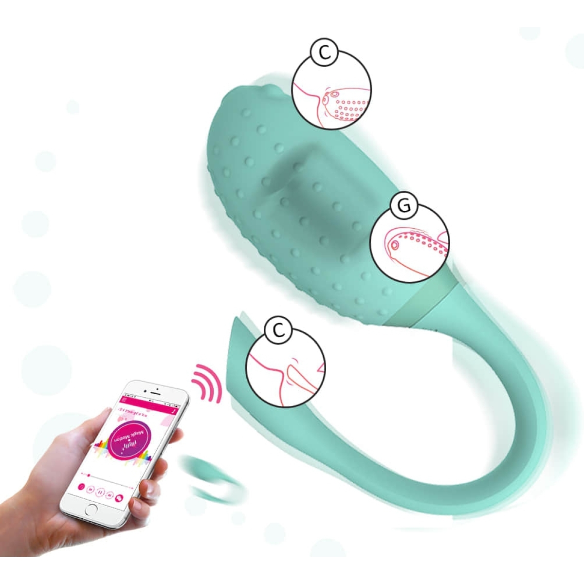 oeuf vibrant fugu controle a distance 7 x 35 cm vert 10