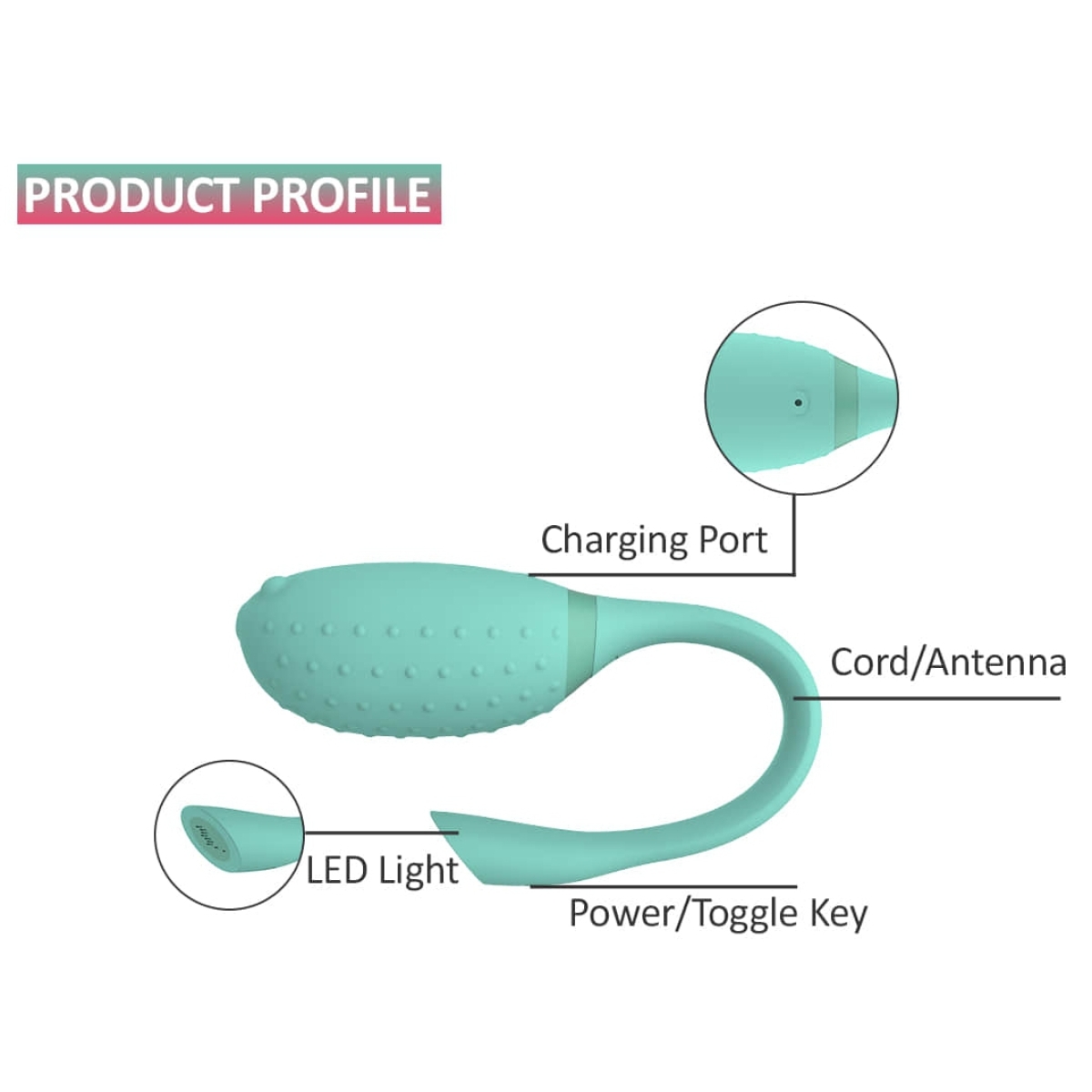 oeuf vibrant fugu controle a distance 7 x 35 cm vert 9