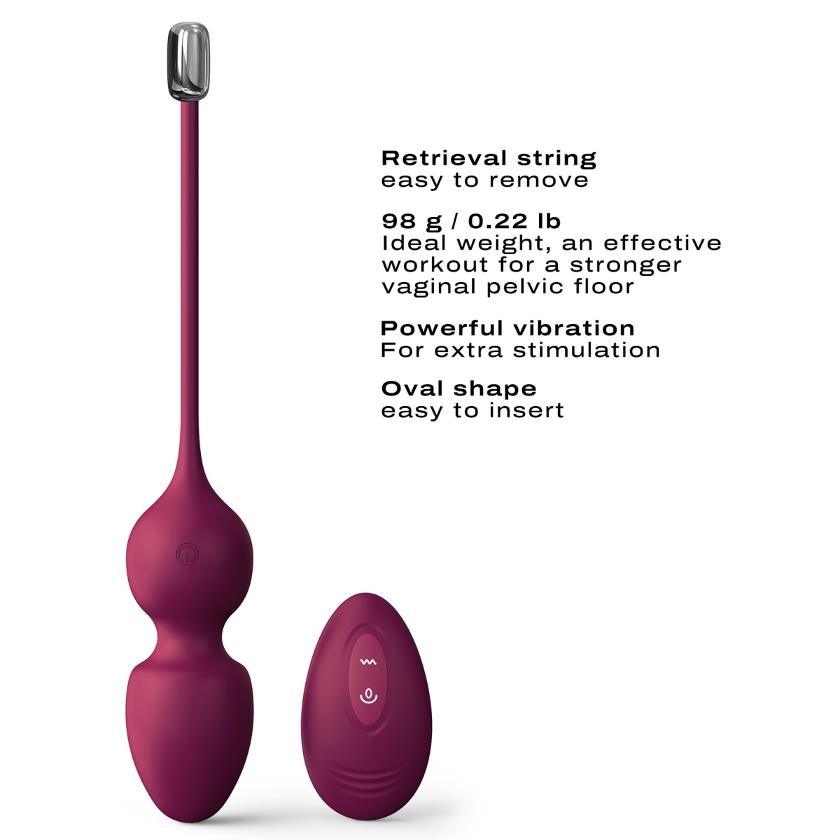 oeuf vibrant love balls dorcel 9 x 35cm mauve 3