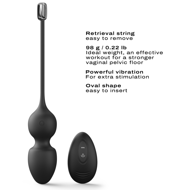 oeuf vibrant love balls dorcel 9 x 35cm noir 3