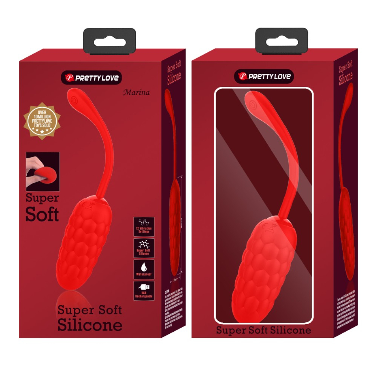oeuf vibrant marina 8 x 33cm rouge 1