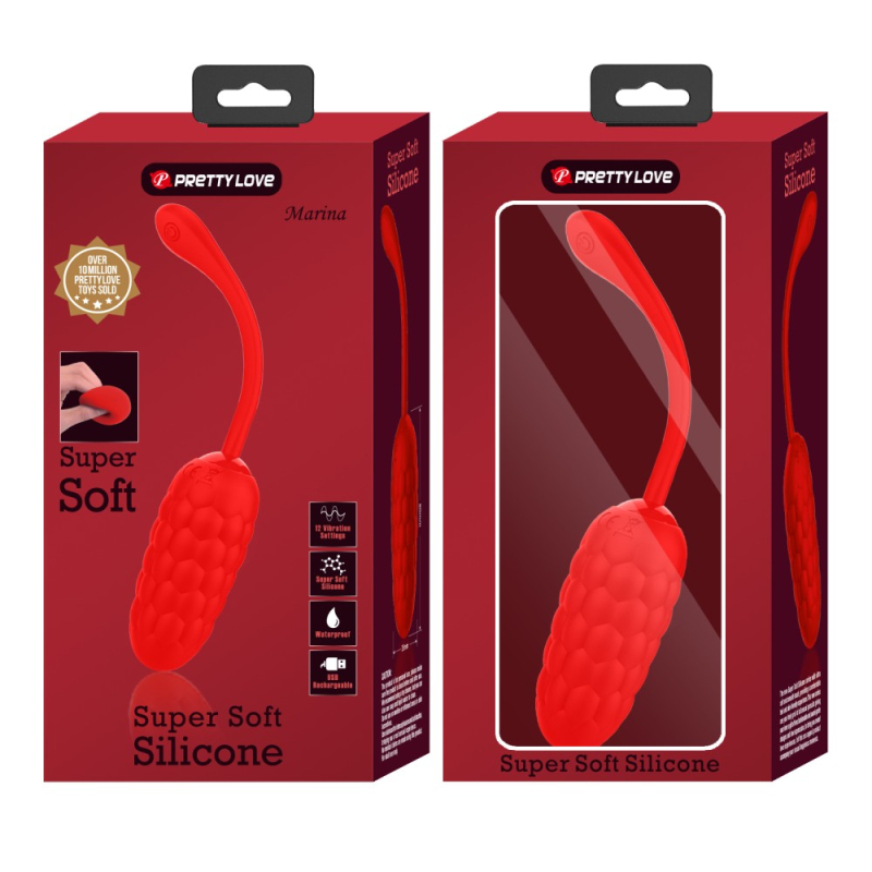oeuf vibrant marina 8 x 33cm rouge 1
