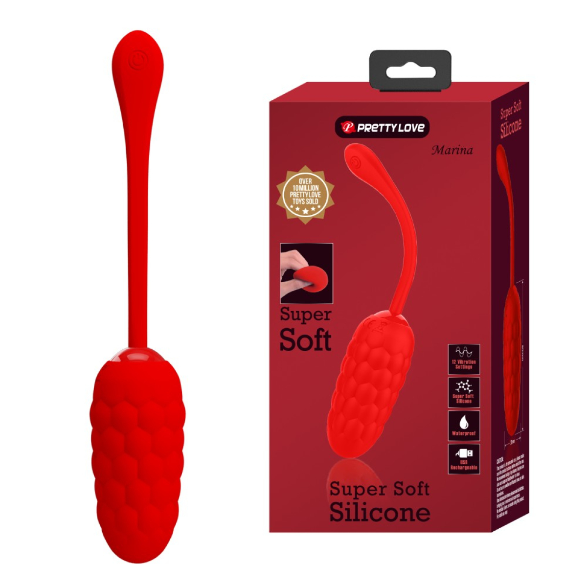 oeuf vibrant marina 8 x 33cm rouge 4